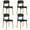Black, variant on Costway Dining Side Chairs Set of 4 with Ergonomic Backrest Wide Seat & Sturdy Wooden Legs Black