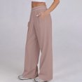 thumbnail image 3 of High Waisted Wide Leg Quick Dry Trousers Women Lightweight Relaxed Fit Daily Yoga Pants with Pockets, 3 of 6