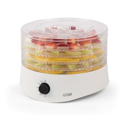 Commercial Chef Food Dehydrator, Dehydrator for Food and Jerky, Freeze Dryer, CCD100W6, 280 Watts, White