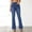 Light Blue, variant on Qulqfy Bootcut Jeans for Women Flare Jeans Black Cotton Trendy High Waisted Casual Jeans Womens Trousers Slacks L