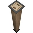 thumbnail image 5 of Ekena Millwork 18"W x 6'H Hand Hewn Endurathane Faux Wood Non-Tapered Square Column Wrap with Faux Iron Capital & Base, 5 of 20