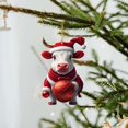 thumbnail image 4 of SUSHANG Christmas Hat Cow Decoration Cute Cow Pendant for Christmas Tree Festive Holiday Decor for Home Car or Backpack Hanging Ornament Perfect Gift for Family Friends Whimsy to Seasonal Decor Eas, 4 of 5