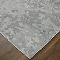 thumbnail image 3 of HomeRoots 2' X 3' Silver Gray And White Abstract Stain Resistant Area Rug, 3 of 10