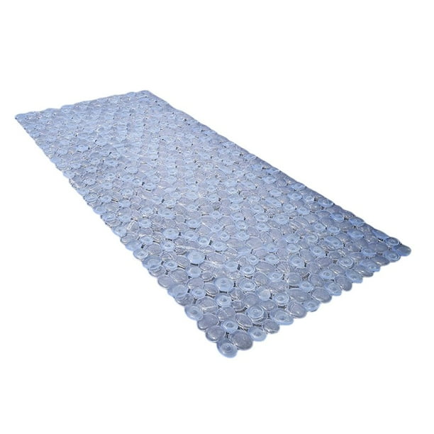 Cómoda alfombra de baño de PVC antideslizante con orificios de drenaje y fuertes ventosas