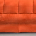 thumbnail image 2 of 500-TC Egyptian Cotton All Season Comforter for Adults Super King Size 98" x 108" Inches, 1pc Comforter Box Stitched with 4 Corner Tabs, 300 GSM Comforter, Orange Stripe, 2 of 4