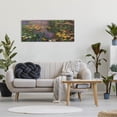thumbnail image 2 of Pond Lily Nature View Landscape Painting Gallery Wrapped Canvas Print Wall Art, 2 of 7