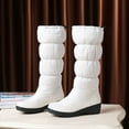 thumbnail image 2 of Fesfesfes Tall Boots For Women Fashion Velvet Casual Warm Boots Hidden Wedge Heels Boots Middle Tube Shoes 43(US:9.5), 2 of 9