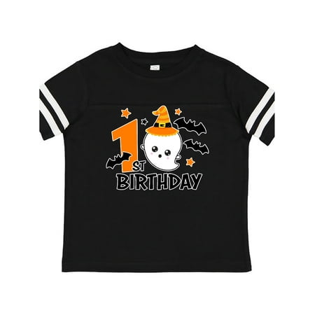 

Inktastic 1st Birthday with Ghost and Bats Halloween Gift Toddler Boy or Toddler Girl T-Shirt