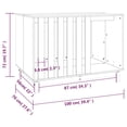 thumbnail image 2 of vidaXL Dog House Natural Wood Solid Pine Wood Medium Durable Dog House, 2 of 7