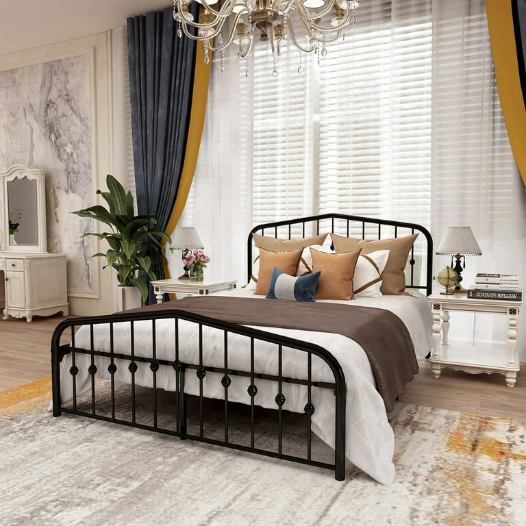 Aufank metal bed deals frame