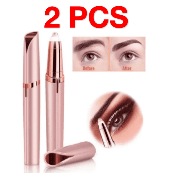 Eyebrow & Facial Hair Trimmer, Dry Epilator Facial Hair Remover with USB Charger,2PCS Pink