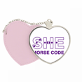 thumbnail image 1 of Morse Code She Dot-line Expression Mirror Travel Purse Makeup Heart Pink, 1 of 4
