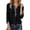 Black, variant on HCYSFG Womens Color Block Sweater Notch Neck Long Sleeve Button Placket Ribbed Texture Relaxed Fit Fall Pullover Knit Tops