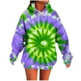 thumbnail image 2 of Royisotas Womens Hoodies Tie Dye Oversized Fall Hooded Sweatshirts Long Sleeve Drawstring Casual Pullover with Pockets, 2 of 5