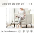 thumbnail image 6 of Accent Chair,Fabric Armchair Club Chair Single Chair Upholstered Arm Chair with Solid Wood Legs for Living Room/Bedroom,Beige, 6 of 7