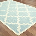 thumbnail image 5 of 6' x 9' Blue Ivory Machine Woven Geometric Indoor or Outdoor Area Rug, 5 of 5