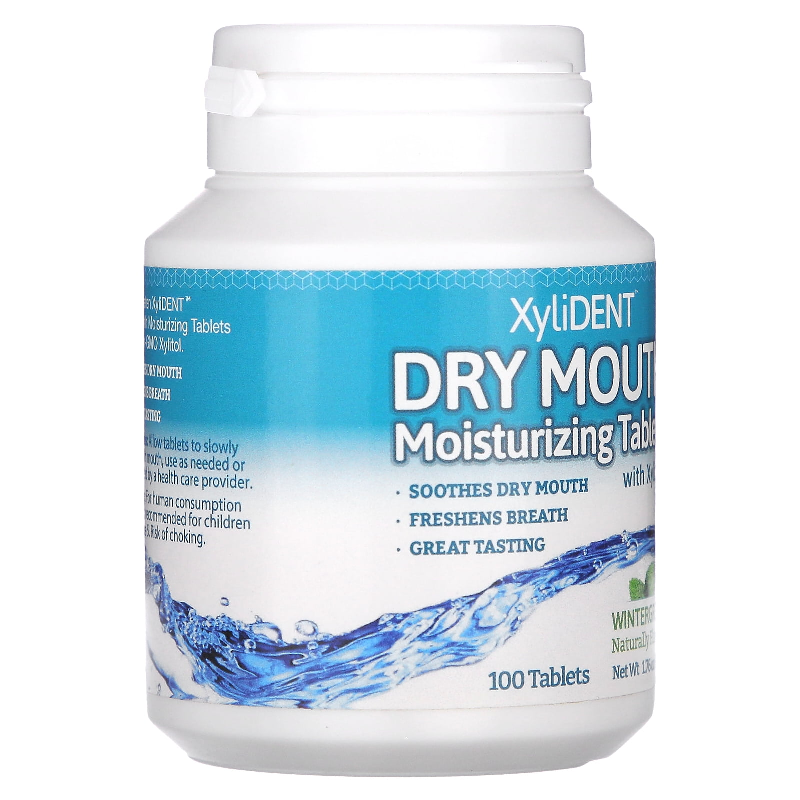 XyliDENT Dry Mouth, Moisturizing Tablets with Xylitol, Wintergreen