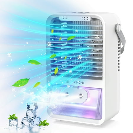 

Thehomeuse Air Cooler Conditioners Portable Desktop Fan 550ml Effective Evaporative Portable Personal Artic Air Cooler Humidifier 3 Speeds Pure Chill For Bedroom Office Home Study Room