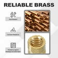 thumbnail image 4 of Uxcell Threaded Inserts, Brass Heat Set Insert Female Threaded Inserts Metric Knurled Nuts Embedment Nut 100 M2.5x6x4mm, 4 of 7