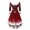 Watermelon Red, variant on Women's Vintage Christmas Printed Midi Dress - Casual Cocktail Party Festive Wear, Black, L