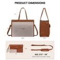 thumbnail image 2 of Lovevook Laptop Tote Bag for Women,PU Leather Teacher Nurse Office Ladies Work Bag,Classy Anti-Thief Women Handbags Shoulder Bags-Large, 2 of 8