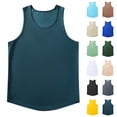thumbnail image 1 of Styesk Tank Tops Men Casual Slim Fit Sleeveless Shirt Quick-Dry Tank Top Undershirt Compression Bodybuilding Muscle Shirt Splicing Color Beach Tank Top Breathable Gym Workout Tank Tops, 1 of 4