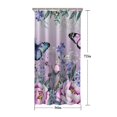 thumbnail image 5 of Purple Butterfly Flower Butterfly Pattern Shower Curtain 36"x72" ,Bathroom Decorative Shower Curtains Set with 12 Hooks,Modern Waterproof Washable Shower Curtain, 5 of 6