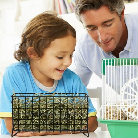 GOOHOCHY  Bunny Cage Hay Feeder Orderly Rabbit Feeding Accessory