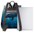 thumbnail image 3 of Fotbe Ocean Dolphin Fish School Mochila Bolso con Estampado para Mujer, Mochila Antirrobo de Nylon Impermeable, Bolsa Ligera de Hombro, 3 of 4