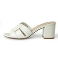 thumbnail image 2 of J. Adams Nori Mules Heel for Women - Dressy Slip-On Comfortable and Stylish Straps Block Sandals, 2 of 6