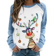 thumbnail image 2 of Chandail en Molleton de Noël pour Femmes 2023 Col Rond Mode Décontractée Manches Longues Imprimé de Noël Chandail en Molleton Blouse en Liquidation, 2 of 4