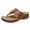 Brown, variant on JeashCHAT Women's Wedge Thong Sandals Flip Flops Comfortable Open Toe Slip On Slide Sandals Summer T-Strap Slippers Casual Outdoor Beach Walking Wedges
