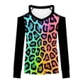 thumbnail image 5 of Las tapas del hombro para las mujeres Sexy Impresión digital 3D Camiseta de manga larga Primavera Cuello en V fino Jersey Túnicas, 5 of 5