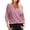 Pink womens tops, variant on pimelu Womens Tops Shirts for Women Breathable Comfy Loose Pullover Top Summer Trendy Solid Shirt Ladies V-Neck 3/4 Sleeve Blouses