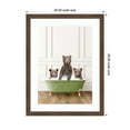 thumbnail image 5 of Kate and Laurel Framed Wall Art Print Three Bear Cubs in Transitional Bathtub  by Amy Peterson, 20 x 26, Florence Medium Brown Frame, Whimsical, Animal Art for Wall Decor, 5 of 8