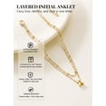 thumbnail image 5 of Silvora Initial Ankle Bracelet for Women Waterproof 14K Gold Plated Stainless Steel Layered Anklet Dainty Adjustable Foot Chain Summer Beach Jewelry Gifts for Daughter Birthday-Letter A, 5 of 7