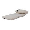 thumbnail image 2 of ARIA Modern Floor Sofa Bed for Adults &amp; Pets, Beige Corduroy, 6-Pos Adjustable, 5-Sec Foldable, Space-Saving for Small Apartments, Dorms, Studio Corners, 2 of 25
