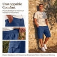 thumbnail image 2 of Trgacdwlo Men's Cargo Shorts Multi Pockets Elastic Waist Workout Shorts Men Sports Running Summer Quick Dry Men Shorts Casual Blue XXL, 2 of 7