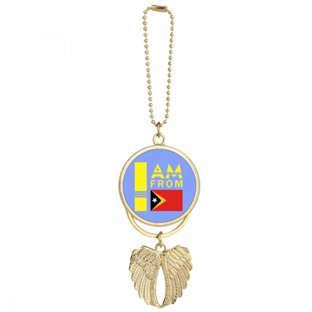 Je Viens d'Est Timor Art Déco Mode Porte-Clés Pendentif Aile d'Ange