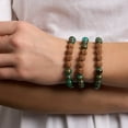 thumbnail image 4 of Ethereal | New Green Agate x Rudraksha |  Mala Bracelet, 4 of 6