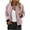 Pink, variant on WTOBBY Women's Zipper Pocket Jacket Long Sleeve Solid Color Lightweight Outerwear Casual Loose Fit Comfortable Street Style with Front Pockets for Spring Fall Daily Wear,Army Green L