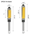 thumbnail image 4 of Dual-Bearing Woodworking Router Bit with 12.7mm Ball Head Diameter - Top & Bottom Panel Trimming Tool, Versatile Machinery Compatibility, Precision Engineered for Durable & Efficient Woodworking, 4 of 5