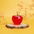 thumbnail image 2 of Glaze Crystal Apple Paperweight Craft Decoration (red), 2 of 5