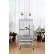 Prevue Pet Products Select Wrought Iron Parrot Bird Cage 24x20x60, Pewter