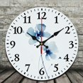 thumbnail image 2 of Creowell Minimalist Flowers Round Wooden Wall Clock 10 Inch Decor 10x10in, 2 of 8