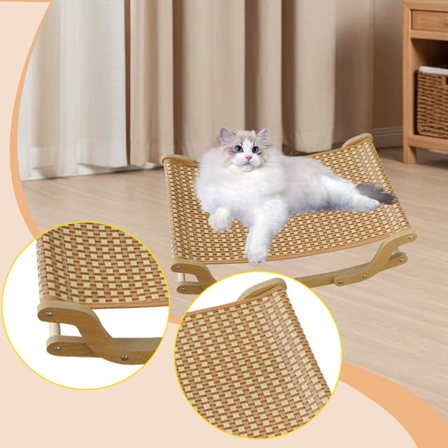 BELOVING Lit Grattoir pour Chat Spacieux Protège Tapis et Sofas Repos pour Chats d'Intérieur Tapis Rafraîchissant