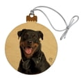 thumbnail image 1 of Rottweiler Dog Headphones Sitting DJ Wood Christmas Tree Holiday Ornament, 1 of 7