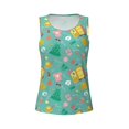 thumbnail image 4 of Xecao Happy Summer print women's scoop neck, loose-fit workout tank tops for the gym., 4 of 9