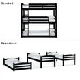 thumbnail image 3 of Dorel Living Sierra Traditional Triple Floor Wood Bunk Bed in Black, 3 of 5