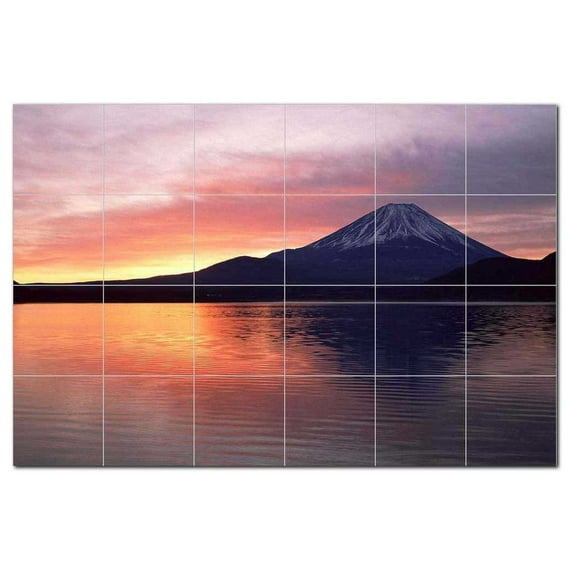 Mountain Photo Ceramic Tile Mural Kitchen Backsplash Bathroom Shower, 405530-XL6